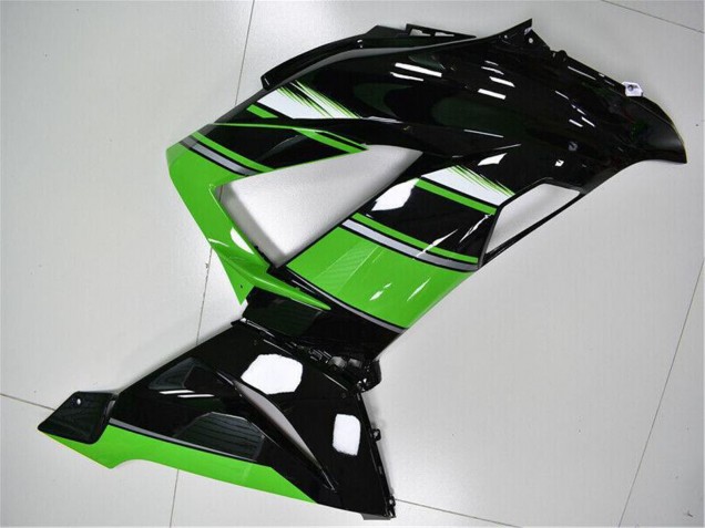2013-2018 Kawasaki ZX6R Bike Fairings - Green Glossy Black Canada
