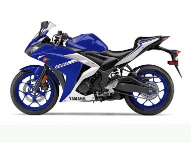 2015-2018 Yamaha YZF R3 Motorcycle Fairings - Blue White Canada