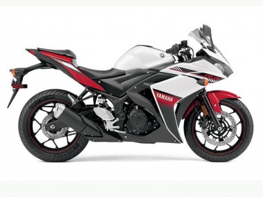 2015-2018 Yamaha YZF R3 Motorcycle Fairings - White Red Black Canada