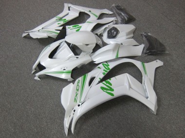 2016-2020 Kawasaki ZX10R Motorcycle Fairing - Pearl White Green Canada