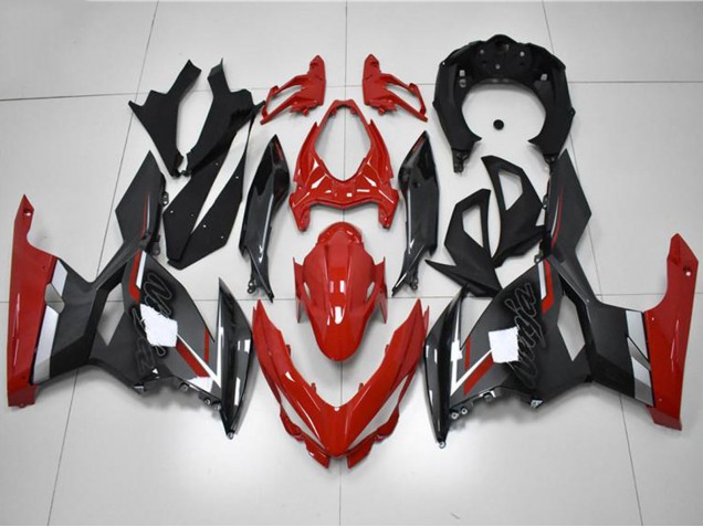 2018-2024 Kawasaki EX400 Motorcycle Fairings - Red Grey Black Canada