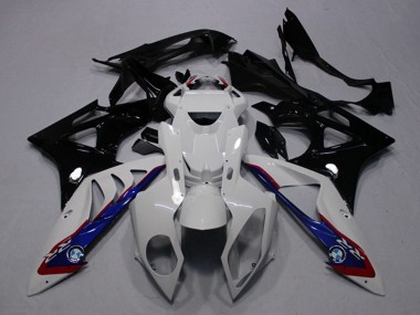 2009-2014 BMW S1000RR Motorcycle Fairings - White Blue Glossy Black Canada