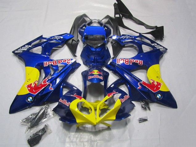 2009-2014 BMW S1000RR Motorcycle Fairings - Blue Yellow Red Bull Canada