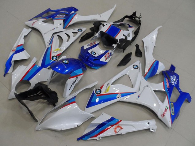 2009-2014 BMW S1000RR Motorcycle Fairings - White Red Blue Castrol Pirelli Canada