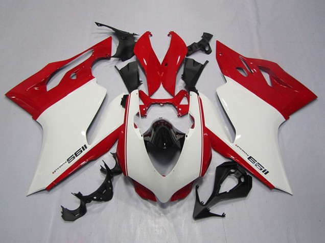 2011-2014 Ducati 1199 Motorcycle Fairings - White Red Black Canada