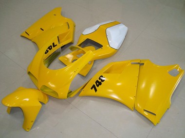 1993-2005 Ducati 748 Motorcycle Fairing - White Yellow Canada