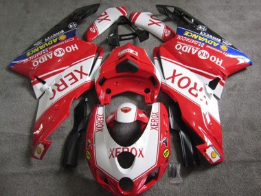 2005-2006 Ducati 749 Motorcycle Fairings - White Red Blue Glossy Black Xerox Canada