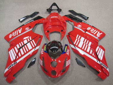 2005-2006 Ducati 749 999 Motorcycle Fairings - Red White Glossy Black Alice Sandisk Canada