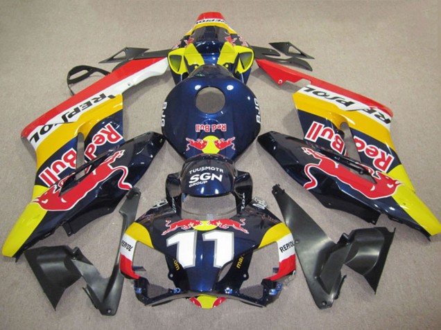 2004-2005 Honda CBR1000RR Motorcycle Fairings - Yellow Blue White Red Bull Repsol 11 Canada