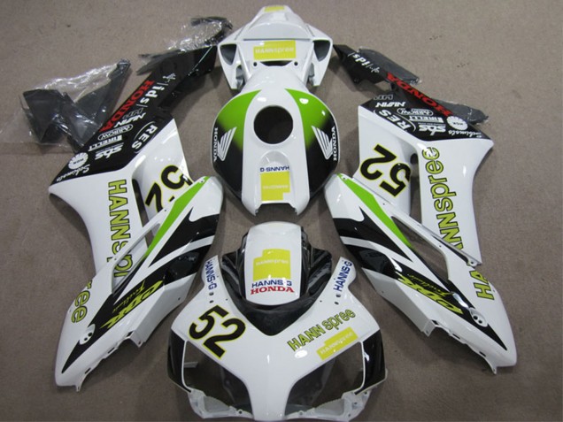 2004-2005 Honda CBR1000RR Motorcycle Fairings - White Yellow Green Black Hannspree 52 Canada