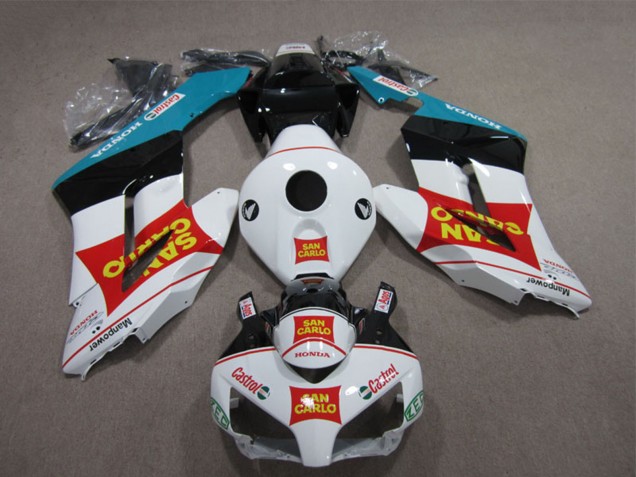2004-2005 Honda CBR1000RR Motorcycle Fairings - White Red Blue Glossy Black Yellow San Carlo Castrol Canada