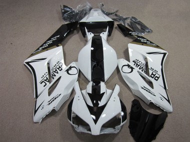 2004-2005 Honda CBR1000RR Motorcycle Fairings - White Glossy Black Pramac Canada