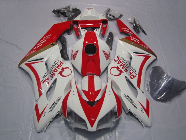 2004-2005 Honda CBR1000RR Motorcycle Fairings - White Red Pramac Canada