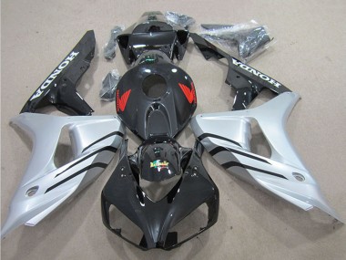 2006-2007 Honda CBR1000RR Bike Fairings - Silver Glossy Black Canada