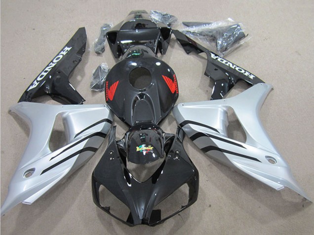 2006-2007 Honda CBR1000RR Bike Fairings - Silver Glossy Black Canada