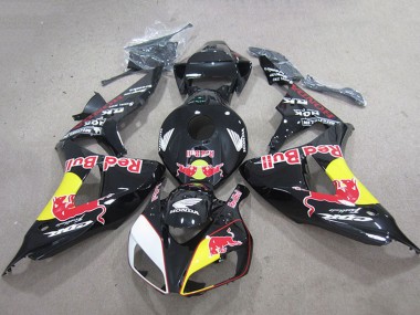 2006-2007 Honda CBR1000RR Motorcycle Fairings - Glossy Black Yellow White Red Bull Canada