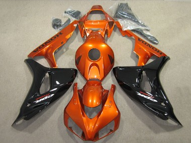 2006-2007 Honda CBR1000RR Motorcycle Fairings - Orange Glossy Black Canada