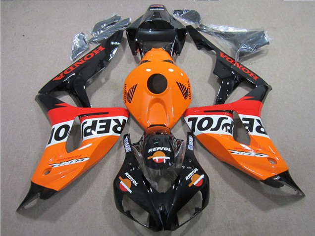 2006-2007 Honda CBR1000RR Bike Fairings - Orange White Red Glossy Black Repsol Canada
