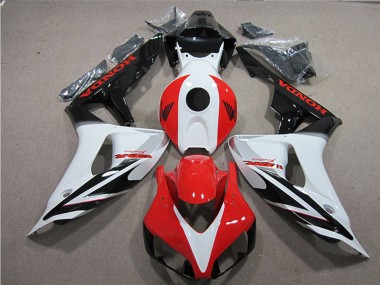 2006-2007 Honda CBR1000RR Motorcycle Fairings - White Red Glossy Black Fireblade Canada