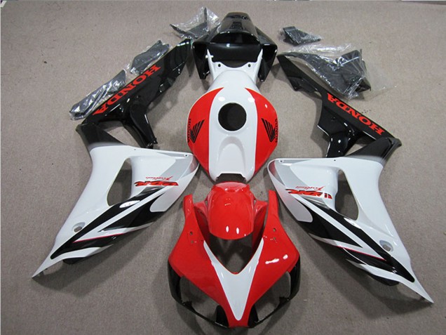 2006-2007 Honda CBR1000RR Motorcycle Fairings - White Red Glossy Black Fireblade Canada