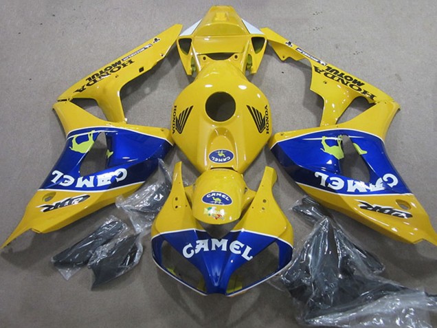 2006-2007 Honda CBR1000RR Motorcycle Fairings - Yellow Blue Camel Canada