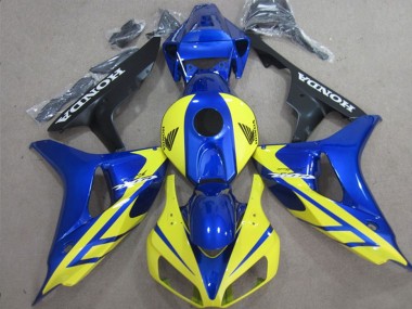 2006-2007 Honda CBR1000RR Motorcycle Fairings - Blue Yellow Glossy Black Canada