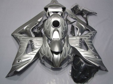 2006-2007 Honda CBR1000RR Motorcycle Fairings - Silver White Flame Canada