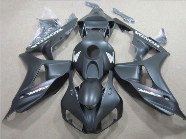 2006-2007 Honda CBR1000RR Motorcycle Fairings - Matte Black White Decal Canada