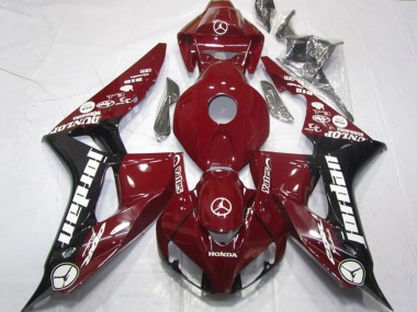 2006-2007 Honda CBR1000RR Motorcycle Fairings - Maroon Red Glossy Black White Jordan Canada