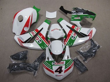 2008-2011 Honda CBR1000RR Motorcycle Fairings - White Red Green Castrol 4 Canada