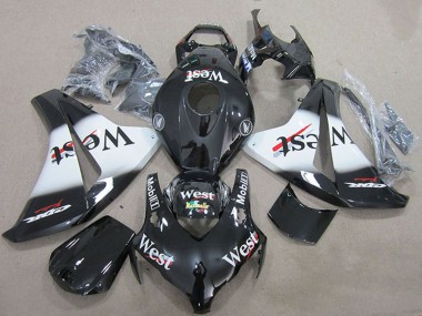 2008-2011 Honda CBR1000RR Motorcycle Fairings - Glossy Black White West Canada