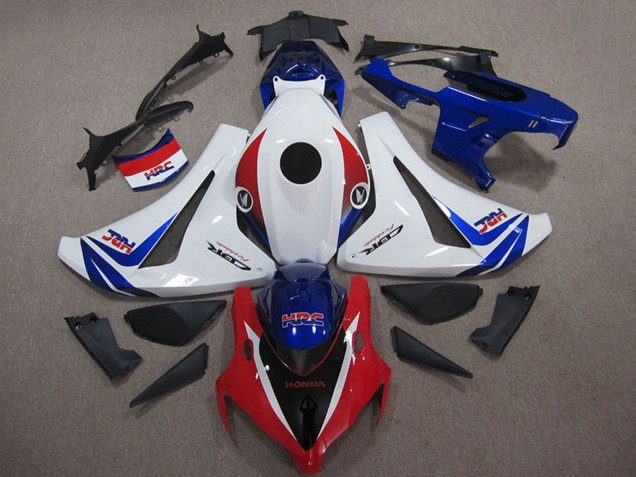 2008-2011 Honda CBR1000RR Motorcycle Fairings Kits - White Red Blue HRC Canada