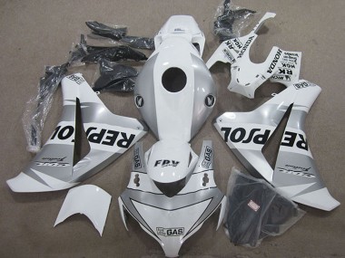 2008-2011 Honda CBR1000RR Motorcycle Fairing - White Silver Black Repsol Canada