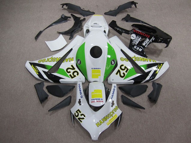 2008-2011 Honda CBR1000RR Motorcycle Fairings - White Green Yellow Glossy Black Hannspree 52 Canada