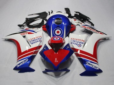 2012-2016 Honda CBR1000RR Motorcycle Fairings - White Red Blue Royal Air Force Reserves Canada