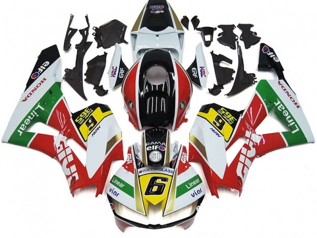 2012-2016 Honda CBR1000RR Motorcycle Fairings - White Red Yellow Green Linear Viar 6 Canada