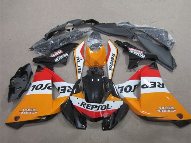 2011-2016 Honda CBR125R Motorcycle Fairings - Orange White Red Glossy Black Repsol Canada