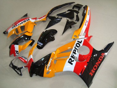 1995-1996 Honda CBR600 F3 Motorcycle Fairings - Orange White Glossy Black Repsol Canada