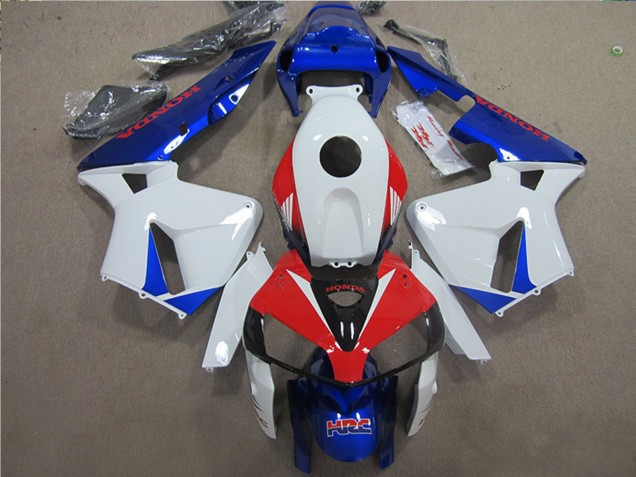 2005-2006 Honda CBR600RR Bike Fairings - White Red Blue HRC Canada