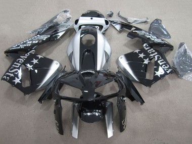 2005-2006 Honda CBR600RR Motorcycle Fairings - Glossy Black Silver SevenStars Canada