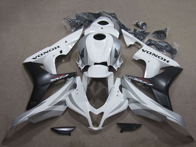 2007-2008 Honda CBR600RR Bike Fairings - White Matte Black Canada