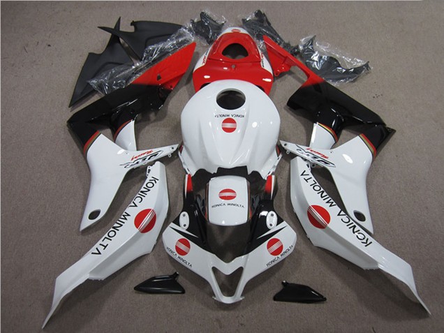 2007-2008 Honda CBR600RR Motorcycle Fairings - White Red Glossy Black Konica Minolta Canada