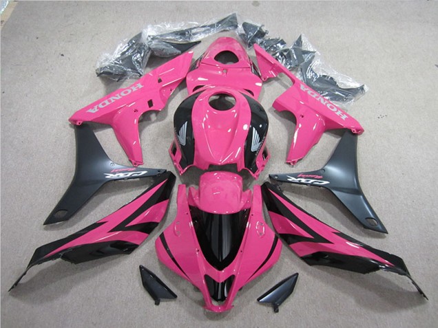 2007-2008 Honda CBR600RR Motorcycle Fairing Kits - Pink Matte Black Canada