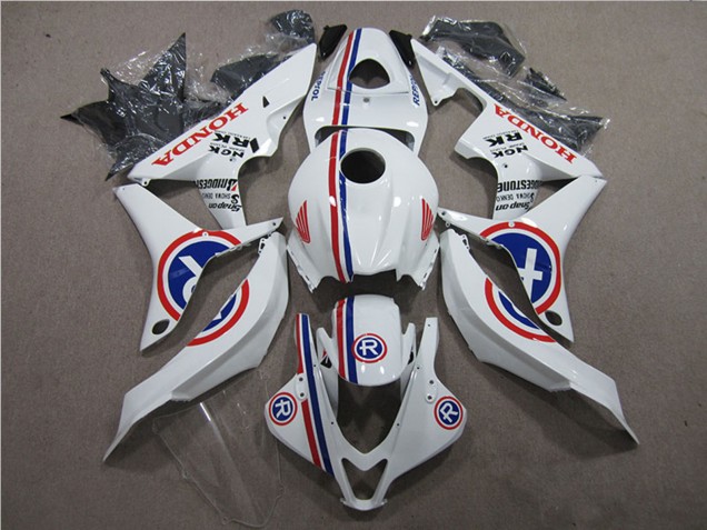 2007-2008 Honda CBR600RR Motorcycle Fairings - White Blue Red R Canada