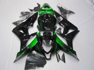 2007-2008 Honda CBR600RR Motorcycle Fairings Kits - Green Glossy Black Canada