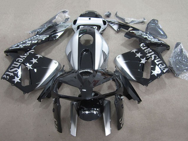 2007-2008 Honda CBR600RR Motorcycle Fairings - Silver Glossy Black SevenStars Canada