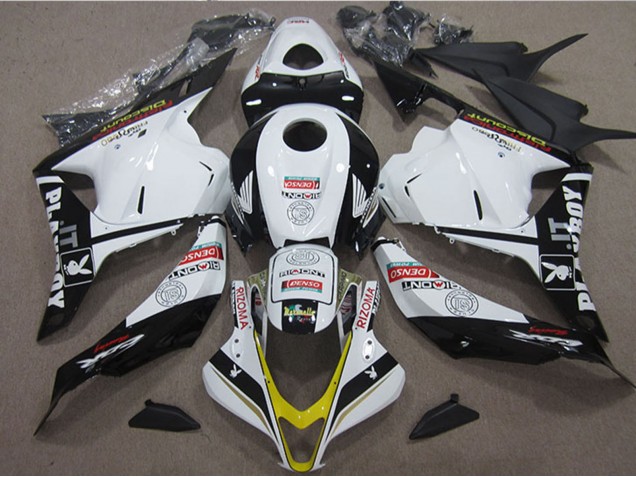 2009-2012 Honda CBR600RR Motorcycle Fairings - White Yellow Glossy Black Rizoma Playboy Canada