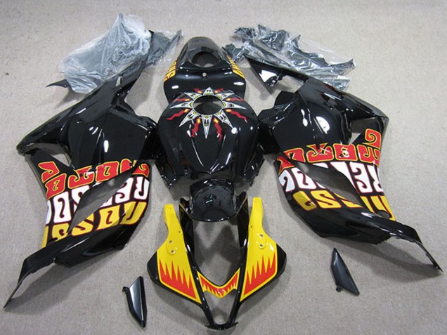2009-2012 Honda CBR600RR Motorcycle Fairings - Yellow Glossy Black Red Rossi Canada