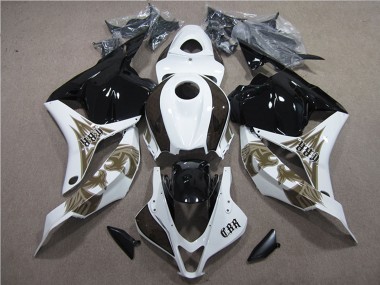 2009-2012 Honda CBR600RR Motorcycle Fairings Kits - White Glossy Black Canada
