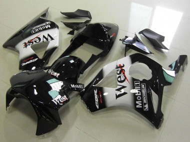 2002-2003 Honda CBR900RR 954 Motorcycle Fairings - Glossy Black White West Canada